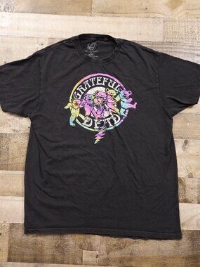 Grateful Dead Dancing Bears Graphic T-Shirt Men's XL Black Band Tee 2021